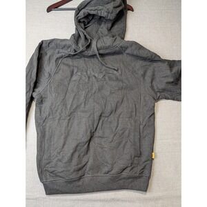 DeWalt Hoodie Mens Medium Gray Cotton Raglan Embossed Logo Heavy Duty Workwear